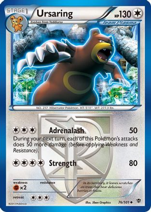 Plasma Blast 076/101 Ursaring (Team Plasma) - Uncommon