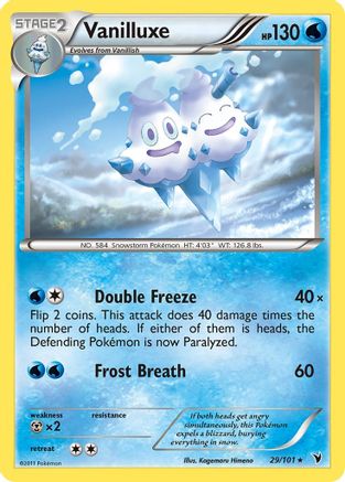 Noble Victories 029 Vanilluxe - Reverse Holofoil - Rare
