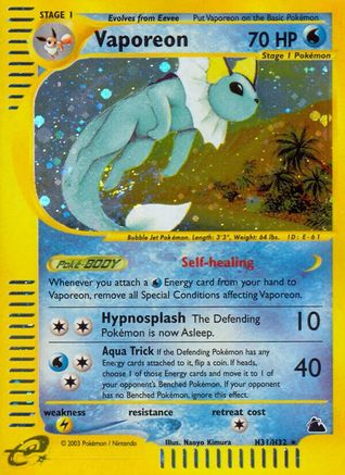 Skyridge H31 Vaporeon (H31) - Holofoil - Holo Rare
