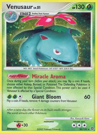 Secret Wonders 020/132 Venusaur - Reverse Holofoil - Holo Rare