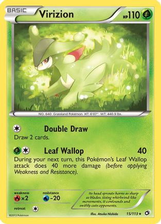 Legendary Treasures 015/113 Virizion - Holofoil - Holo Rare