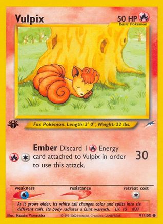 Neo Destiny 091/105 Vulpix - 1st Edition - Common