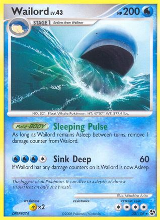 Great Encounters Wailord - Reverse Holofoil - Rare