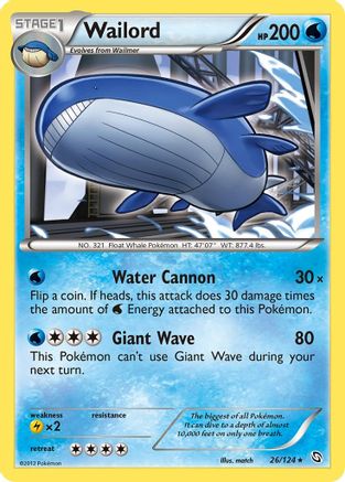 Dragons Exalted 026 Wailord - Reverse Holofoil - Holo Rare