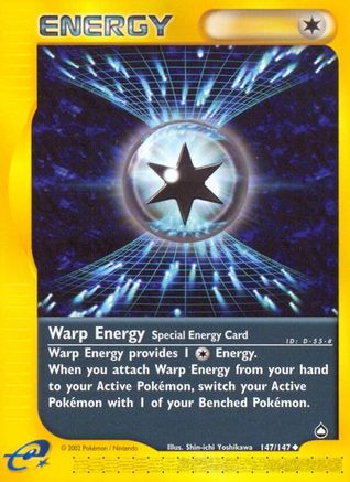 Aquapolis 147 Warp Energy - Reverse Holofoil - Uncommon