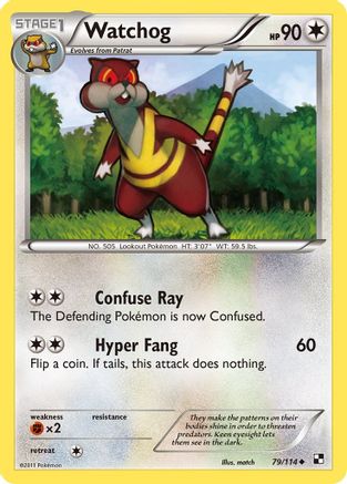 Black and White 079 Watchog - Reverse Holofoil - Uncommon