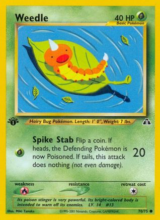 Neo Discovery 070/75 Weedle - Unlimited - Common