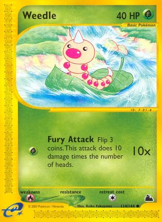 Skyridge 114 Weedle (114) - Reverse Holofoil - Common