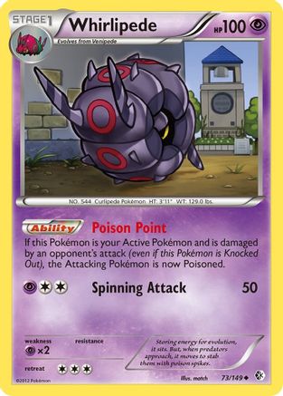 Boundaries Crossed 073 Whirlipede - Reverse Holofoil - Uncommon