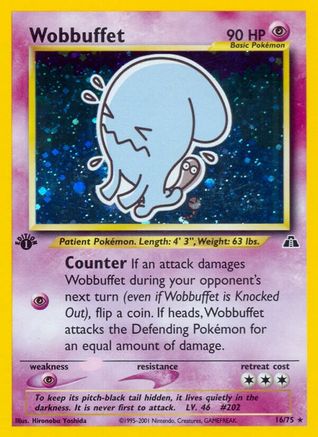 Neo Discovery 016/75 Wobbuffet (16) - Unlimited Holofoil - Holo Rare