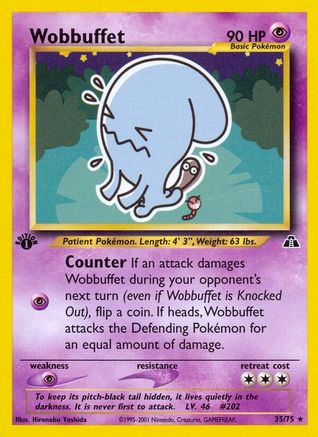 Neo Discovery 035/75 Wobbuffet (35) - 1st Edition - Rare