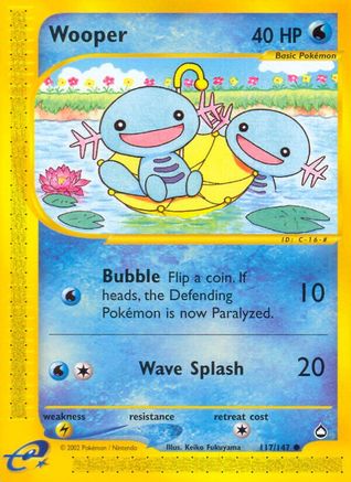 Aquapolis 117 Wooper (117) - Reverse Holofoil - Common