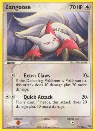 Emerald Zangoose - Reverse Holofoil - Rare