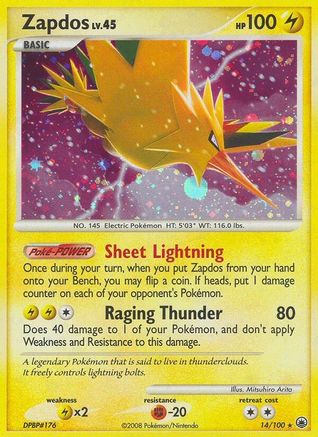 Majestic Dawn Zapdos - Reverse Holofoil - Holo Rare