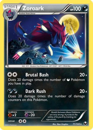 Dark Explorers 071 Zoroark - Reverse Holofoil - Rare