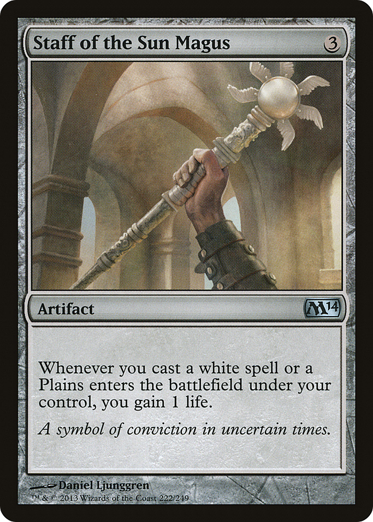 Magic 2014 - (M14-222) - Staff of the Sun Magus