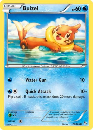 XY Flashfire 028 Buizel - Common