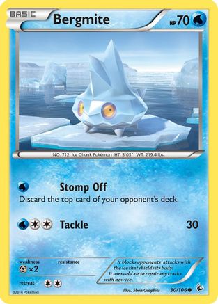 XY Flashfire 030 Bergmite - Reverse Holofoil - Common