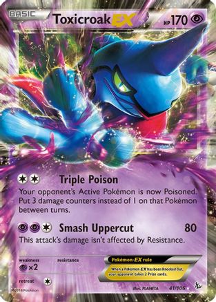 XY Flashfire 041/106 Toxicroak EX - Holofoil - Ultra Rare