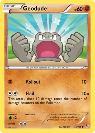 XY Flashfire 045 Geodude - Reverse Holofoil - Common