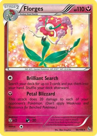 XY Flashfire 066/106 Florges - Reverse Holofoil - Holo Rare