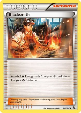 XY Flashfire 088/106 Blacksmith - Reverse Holofoil - Uncommon