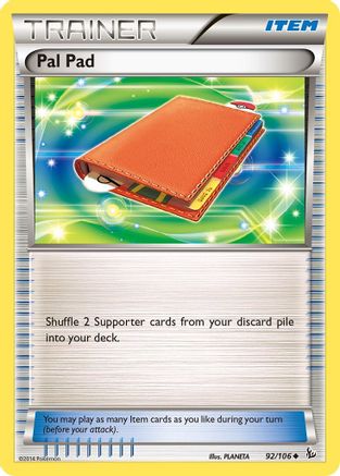 XY Flashfire 092/106 Pal Pad - Reverse Holofoil - Uncommon