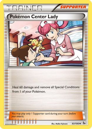 XY Flashfire 093/106 Pokemon Center Lady - Uncommon