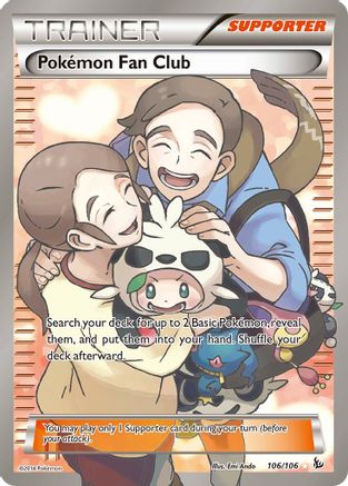 XY Flashfire 106/106 Pokemon Fan Club (106 Full Art) - Holofoil - Ultra Rare