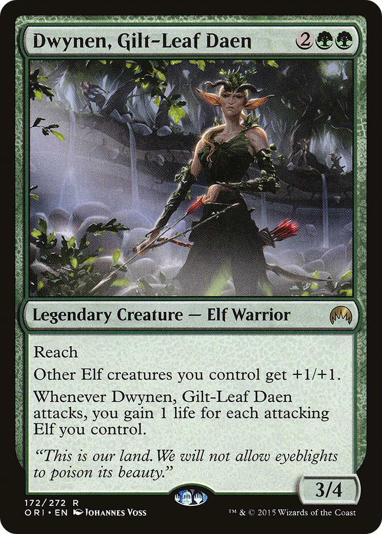 Magic Origins - (ORI-172) - Dwynen, Gilt-Leaf Daen Foil