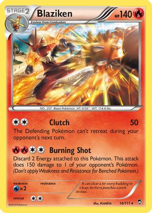 XY Furious Fists 014/111 Blaziken - Reverse Holofoil - Holo Rare