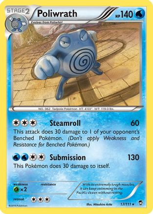 XY Furious Fists 017/111 Poliwrath - Holofoil - Holo Rare