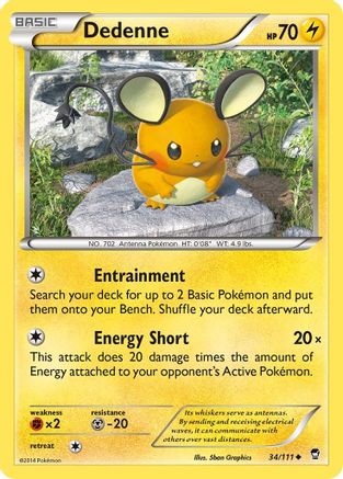 XY Furious Fists 034/111 Dedenne - Reverse Holofoil - Uncommon