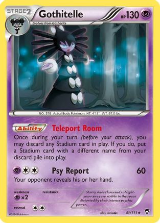 XY Furious Fists 041 Gothitelle - Reverse Holofoil - Rare