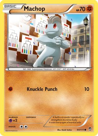 XY Furious Fists 044 Machop - Reverse Holofoil - Common