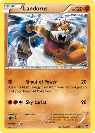 XY Furious Fists 058/111 Landorus - Holofoil - Holo Rare
