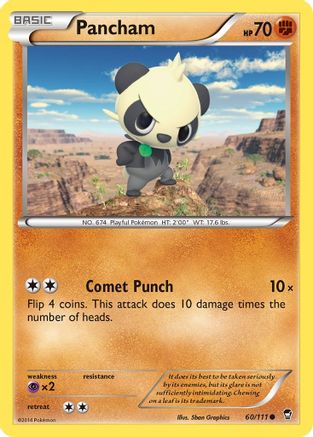 XY Furious Fists 060/111 Pancham (60) - Reverse Holofoil - Common