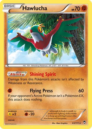 XY Furious Fists 063/111 Hawlucha - Holofoil - Holo Rare