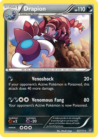 XY Furious Fists 065 Drapion - Rare
