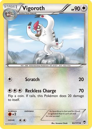 XY Furious Fists 082 Vigoroth - Uncommon