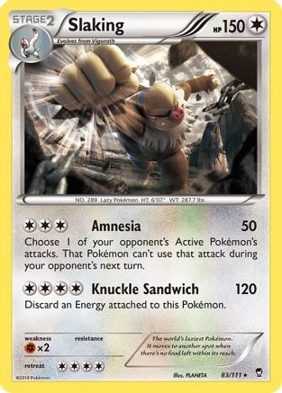 XY Furious Fists 083/111 Slaking - Holofoil - Holo Rare