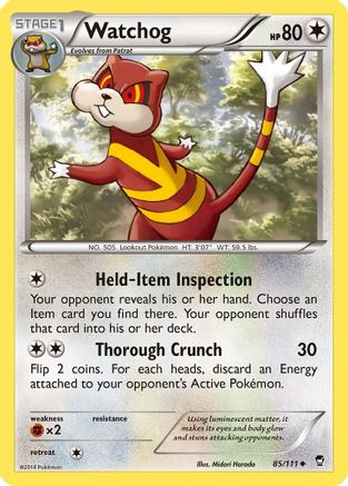XY Furious Fists 085 Watchog - Uncommon