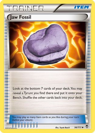 XY Furious Fists 094/111 Jaw Fossil - Reverse Holofoil - Uncommon