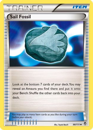 XY Furious Fists 098/111 Sail Fossil - Uncommon