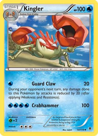 XY Phantom Forces 014 Kingler - Uncommon