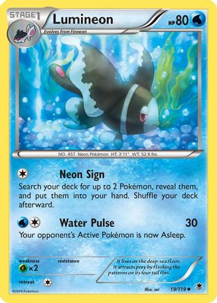 XY Phantom Forces 019 Lumineon - Uncommon
