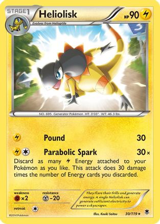 XY Phantom Forces 030 Heliolisk - Holofoil - Holo Rare