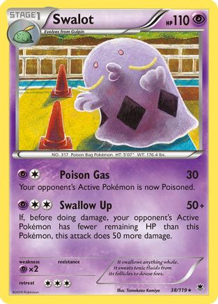 XY Phantom Forces 038/119 Swalot - Reverse Holofoil - Rare