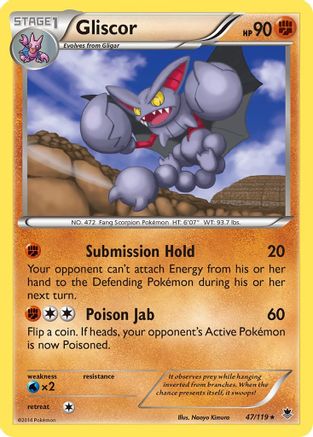 XY Phantom Forces 047 Gliscor - Reverse Holofoil - Rare