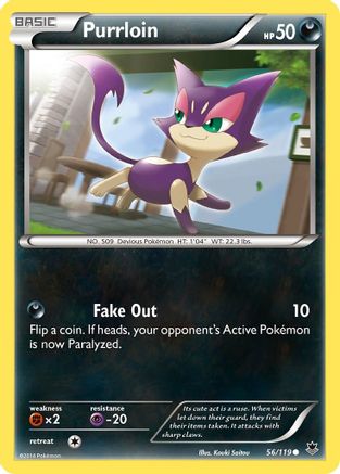 XY Phantom Forces 056 Purrloin - Reverse Holofoil - Common
